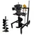 MECSTROKE Heavy Duty 4 Stroke 196 CC Commercial Trolley Earth Auger | Post Hole Digger With 12 & 16 Inch Auger 