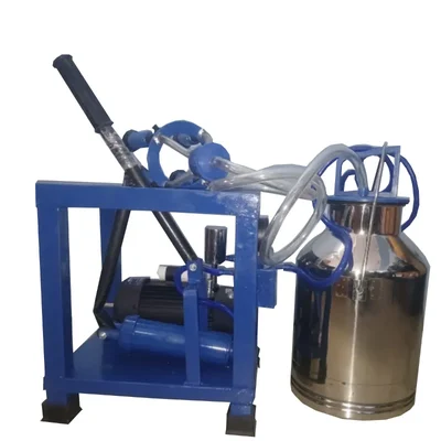 2 in 1 Manual & Electric Operated Milking Machine With 0.5 HP Motor & 15 Litres SS Bucket