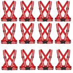 Minsales Reflective Jacket/Vest Cross Belt - Nylon, V-Neck, Unisex-Adult Orange