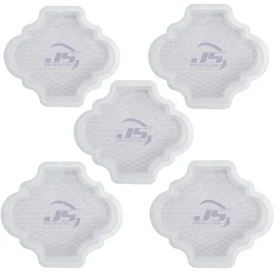 JS Designer 20 x 20 x 6 cm Plastic New Tauras Paver Block Mould (Pack of 5)