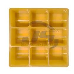 JS Designer 27 x 27 x 9 Cm 9 Cavity 75 mm Rubber Cover Block Mould 