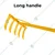 Heavy Duty 5 Teeth Manual Rake (Datal) with 4.5 Feet Fitted Handle