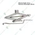 Heavy Duty 1 Ton Iron Silver Manual Scissor Jack With Handle for Hatchback Cars, Auto Rickshaws - Maximum Lifting Height 300 mm