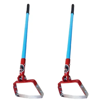 REDBUILD Heavy Duty 6 inch Manual Weeder, Stirrup Hoe with Handle with 4.3 Feet Handle for Agriculture(Pack Of 2)
