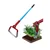 Heavy Duty 6 inch Manual Weeder, Stirrup Hoe with Handle with 4.3 Feet Handle for Agriculture