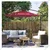 Premium Quality 9 Feet Maroon Out Door Cantilever Pole Umbrella For Multipurpose Uses