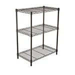 Rackwell 36 x 30 x 15 Inches 3-Shelves Mild Steel Black Coated Boltless Rack For Multipurpose Uses