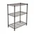 Rackwell 36 x 30 x 15 Inches 3-Shelves Mild Steel Black Coated Boltless Rack For Multipurpose Uses