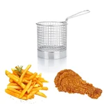 Mini Frying Serving Basket With Base, SS Body