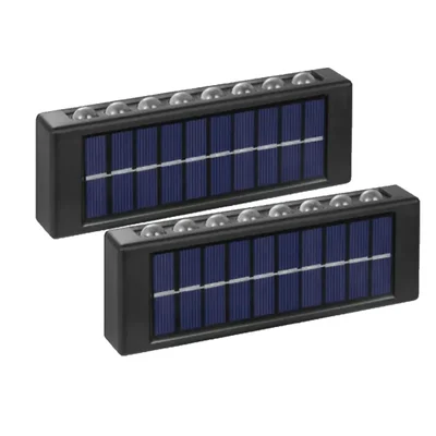 Gramstrong Republic 8+8 Jaguar Up & Down Solar Light With Waterproof LED For Outdoor & Indoor Decoration (Pack Of 2)