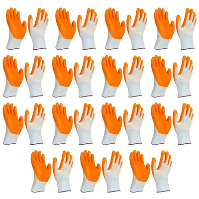 Minsales 15 Pair Safety Gloves - Reusable, Breathable, Cut Resistant for Garden, Washing, Cleaning