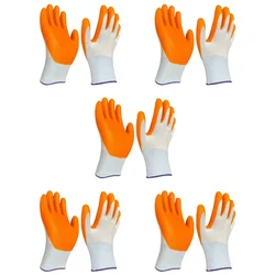 Minsales 5 Pair Safety Gloves - Reusable, Breathable, Cut Resistant for Garden, Washing, Cleaning