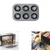 Pack of 5 Non-Stick Metal Shell 6 Slot Muffins Cupcake Pancake Baking Moulds