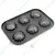 Pack of 5 Non-Stick Metal Shell 6 Slot Muffins Cupcake Pancake Baking Moulds