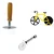 Multi Use SS Blade Pizza Cutter and Pav Bhaji Masher Combo Kitchen Tool Set