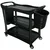 Multipurpose Three-Shelvs Black Utility Service Cart with Bucket