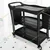 Multipurpose Three-Shelvs Black Utility Service Cart with Bucket