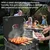 NE GRILLS Charcoal Barbeque Grill With Wooden handle Skewers and Grill Tools