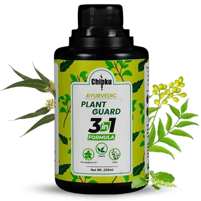 Chipku 250ml Ayurvedic Plant Guard Spray, Neem Tulsi Eucalyptus Spray Formulation, 100% Organic Powerful Pest Control
