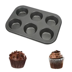  Pack of 2 Premium Quality Non-Stick 6 Slot Cup Cake Baking Mold