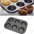 Pack of 2 Premium Quality Non-Stick 6 Slot Cup Cake Baking Mold