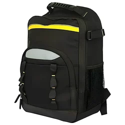 PAHAL Heavy Duty Fabric Tool Bag Back Pack for Electrician, Technician, Service Engineer (Yellow, Black)
