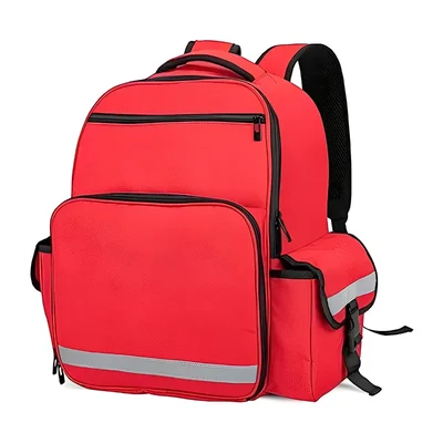 PAHAL Medical First Aid Kit Storage Bag (Nylon) For Medical Emergency, Home, Office, Travelling Car (Red Color)