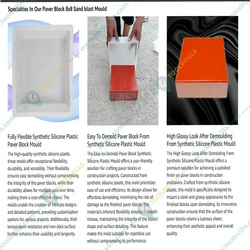 JS Designer Sand Blast Shape 60 mm Plastic Paver Block Mould (Pack Of 12)