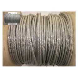 Heavy Duty PVC-Coated Mild Steel Wire Rope, Grade-MS 1770(Size-1.5+0.5 mm,Wire Rope Length-50 Meter)