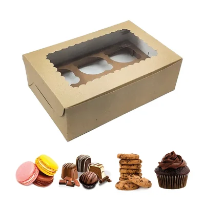 High-Quality Cookies and Brownies Macaron Packaging Box, 25x10x5 cm(Pack-5 Pcs)