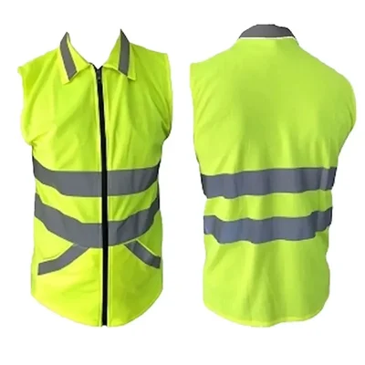 Payuh Classic Reflective Safety Vest/Jacket With 2" Reflective Tape, 180 GSM, With Collar(Pack-1 Pcs)