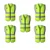 Payuh Jumbo Pack of 5 Reflective Safety Vest/Jacket With 2" Reflective Tape, 130 GSM, 1 Pen Holder