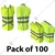 Payuh Classic Pack of 100 Reflective Safety Vest/Jacket With 2" Reflective Tape, 180 GSM, With Collar