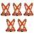 Payuh Pack Of 5,10,25 Pcs Reflective Safety Vest With Multipurpose Cross Belt, Fluorescent Orange (Pack-5 Pcs)