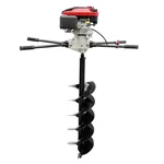 Heavy Duty 4 stroke, 196 cc Earth Auger / Post hole digger Machine with 10 inch Double Spiral Auger Bit