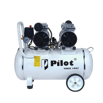 Pilot 60L Tank, 1100W (550Wx2) Power Oil-Free Silent Air Compressor (PL-OF5502)