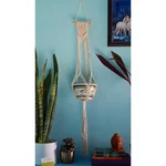 Ecofynd Macrame Plant Hanger Flower Pot Holder for Indoor Outdoor Balcony Garden