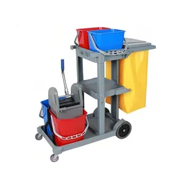 AEMPL Multifunction Janitorial Cart with 5 Shelves