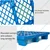 Made In India Plastic Pallets, Grid surface stackable Nine Legs