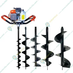 SPEAR  63 cc 2 Stroke Earth Auger / Post Hole Digger Machine With 4, 6, 8, 10 & 12 Inch Bit