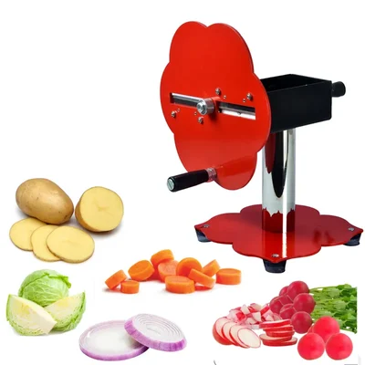 Hand Operated Potato And Other Vegetable Slicer Machine, With MS Body