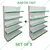 Premium Quality 5 Shelves (6 x 3 Feet) Display Rack - Add on Unit, Set of 2