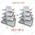 Premium Quality 8 Shelves (5 x 3 Feet) Center/Double Sided Gondola Rack - Add on Unit, Set of 2