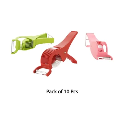 Premium Quality 2 IN 1 Veg Cutter & Peeler(Pack-10)
