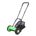 Manual Lawn Mower 16 inch wide 27L Grass Catcher, 5-Blade