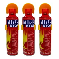 Premium Quality 500 ml Fire Stop Safety Spray for multipurpose uses i.e. Car, Home, Kitchen, Restaurant, etc (Pack of 3)