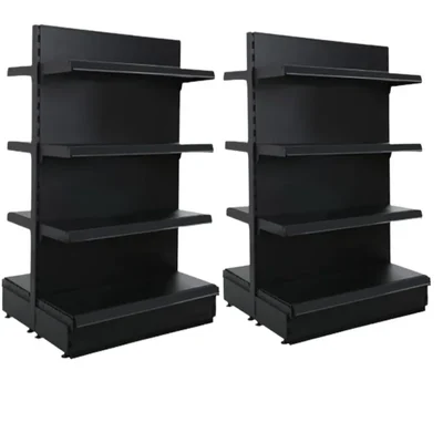 Premium Quality 5 x 3 Feet 8 Shelves Center/Double Sided Gondola Rack -Set of 2