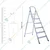 Premium Quality Aluminium 6 Step Foldable Ladder For Home Use
