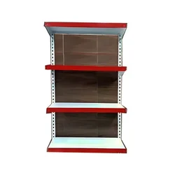 Premium Quality Wall Mounted 4 Shelves Slotted Channel & Adjustable  Display Rack For Multipurpose Uses(Pack-1)