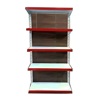 Premium Quality Wall Mounted 5 Shelves Slotted Channel & Adjustable  Display Rack For Multipurpose Uses(Pack-1)